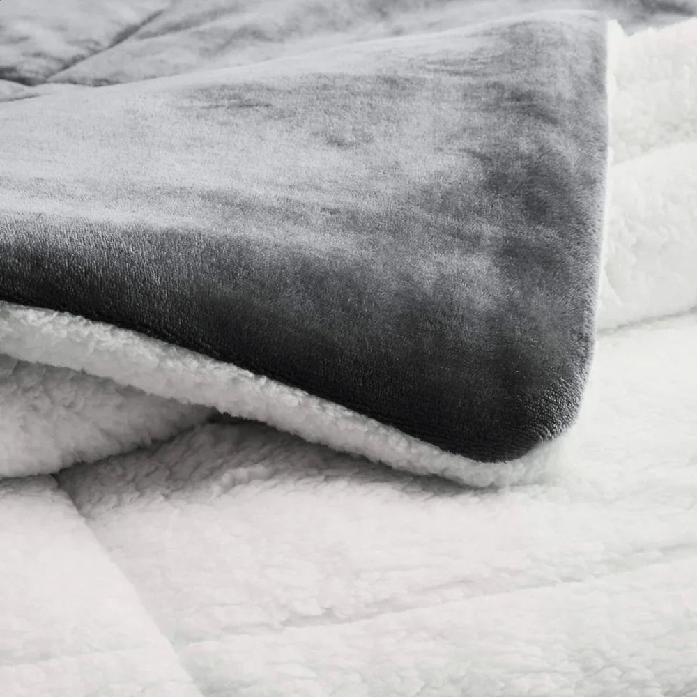 Reversible Teddy Bear Sherpa Fleece Quilt