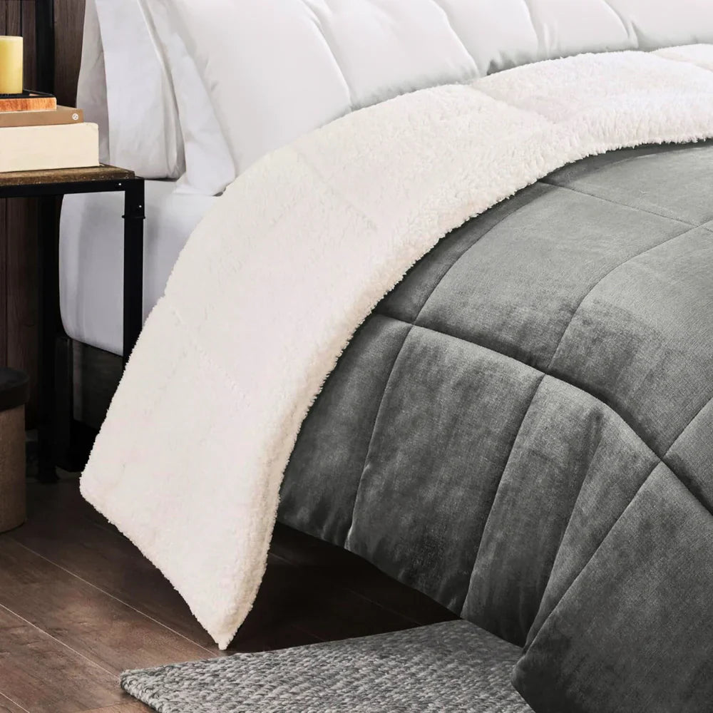 Reversible Teddy Bear Sherpa Fleece Quilt