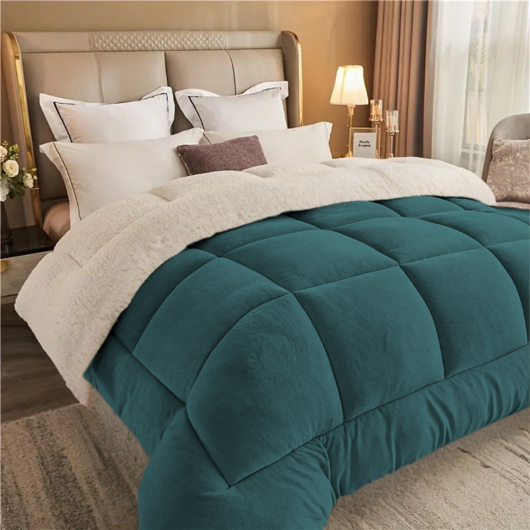 Reversible Teddy Bear Sherpa Fleece Quilt