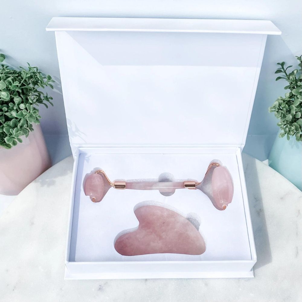 GlowUp Jade Roller & Gua Sha Set