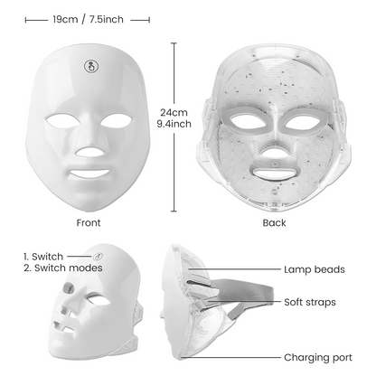 LuxeGlow 7 in 1 LED Face Mask